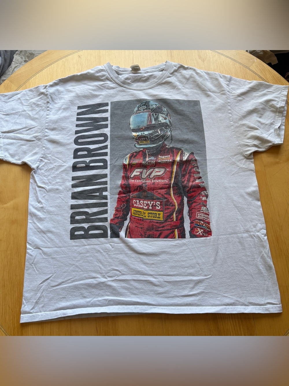 Brian Brown Sprint Car Racing Graphic T-Shirt White Gildan XL Casey’s Racing